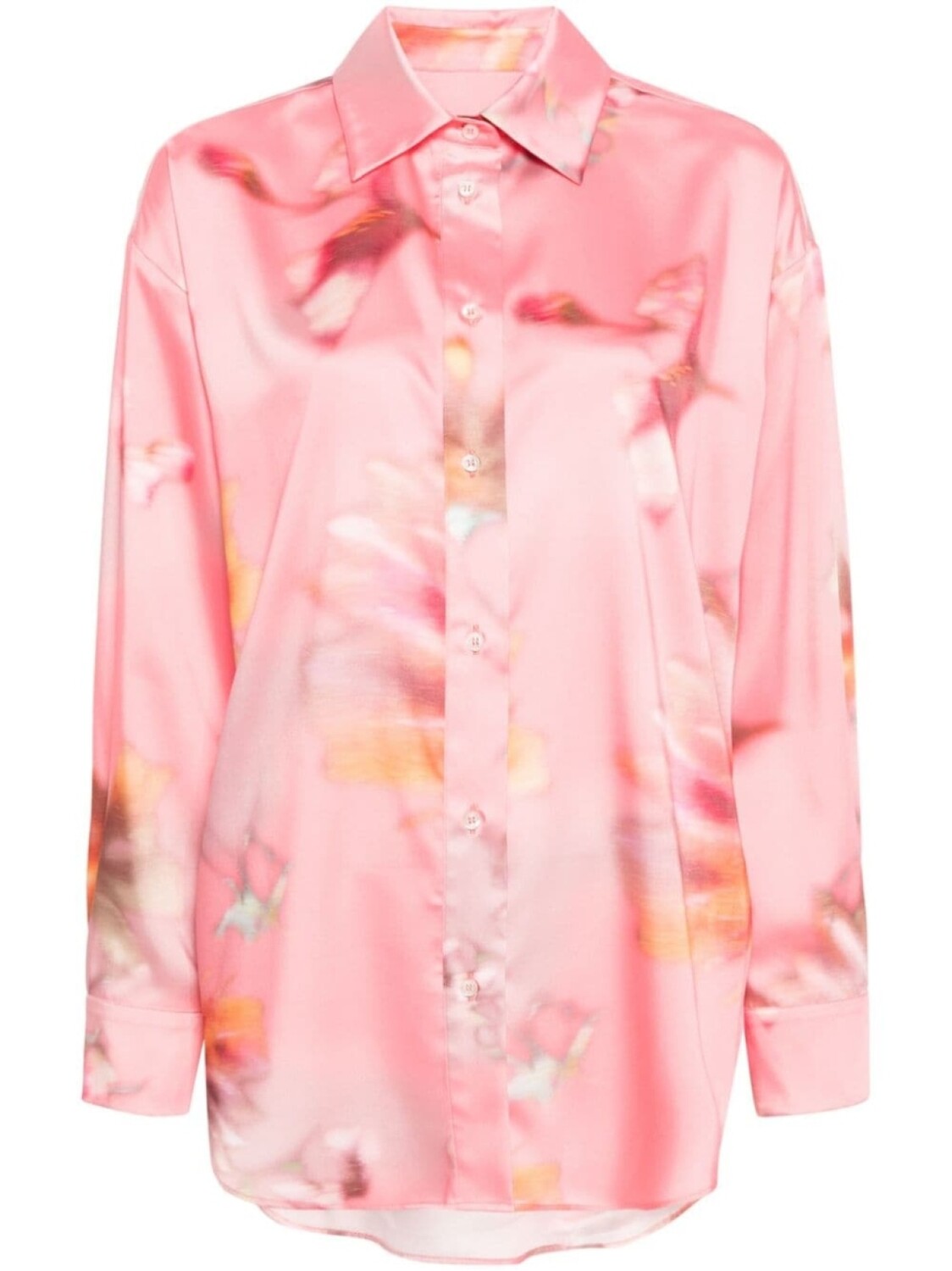

MSGM рубашка с абстрактным узором, розовый