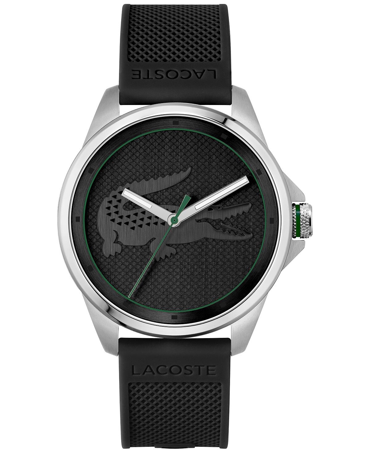 

Мужские часы Le Croc с черным силиконовым ремешком, 43 мм Lacoste