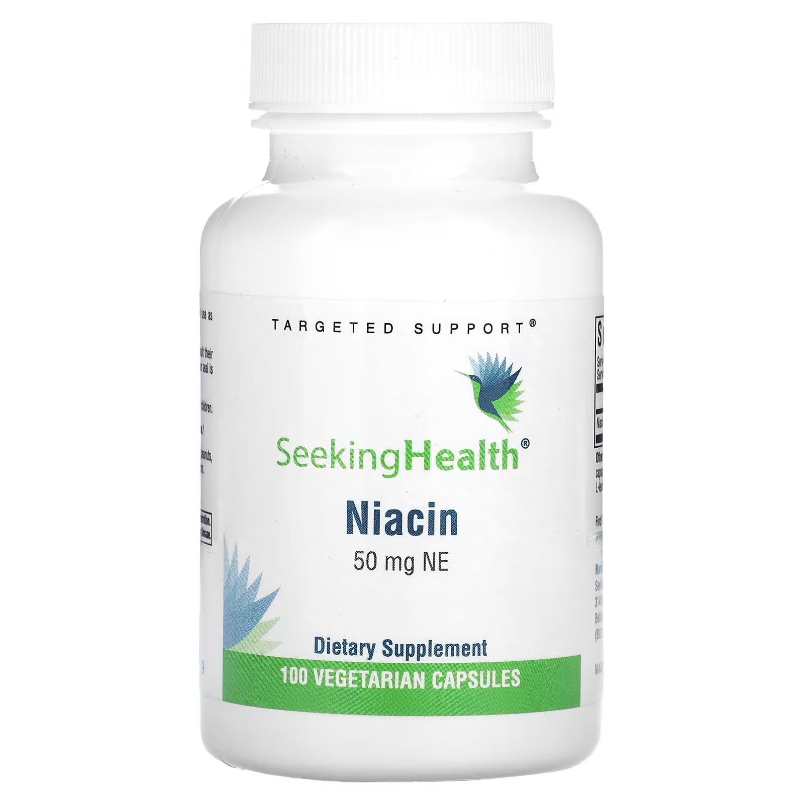 Биологически активная добавка Seeking Health ниацин, 50 мг., 100 капсул биологически активная добавка kal ниацин 250 мг 100 таблеток