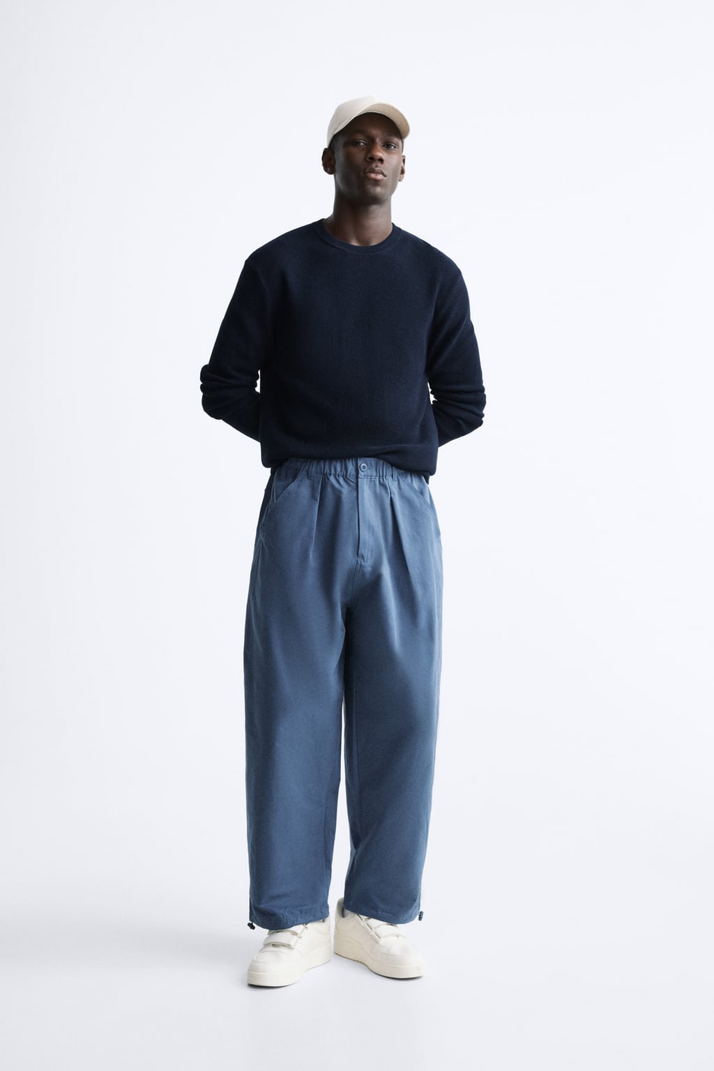 

Брюки свободного кроя ZARA, синий