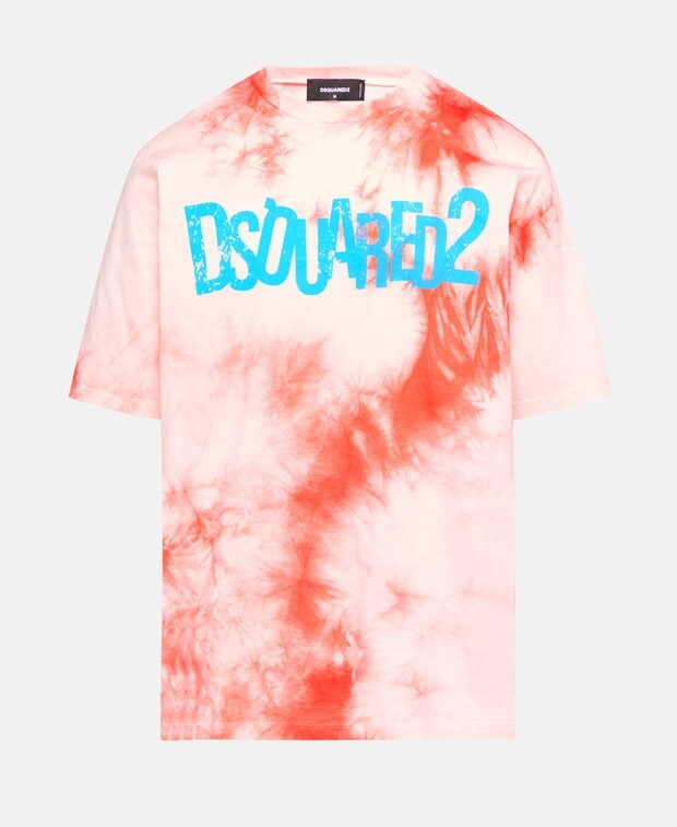 

Футболка Dsquared2, светло-красный