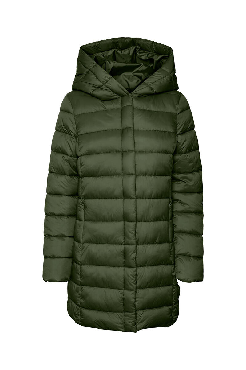 

Длинное пуховое пальто с капюшоном Vero Moda, зеленый