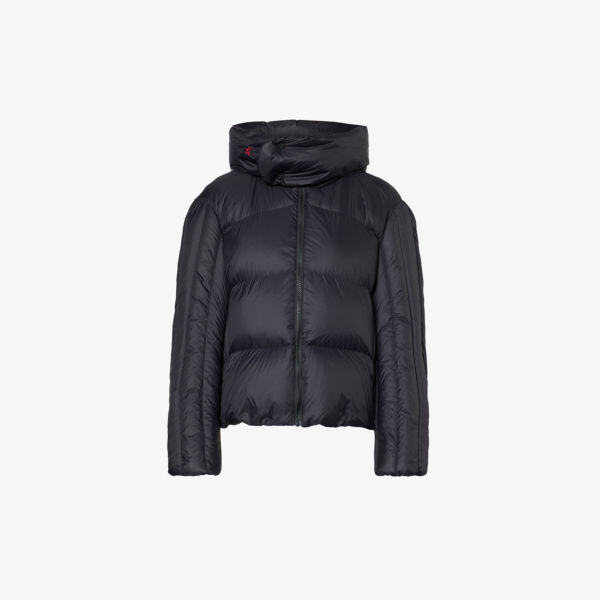 

Оверсайз-пуховик с капюшоном и принтом звезд Orelle Perfect Moment, черный