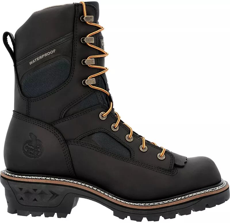 Мужские водонепроницаемые рабочие ботинки Georgia Boots LTX 9 дюймов Logger, черный