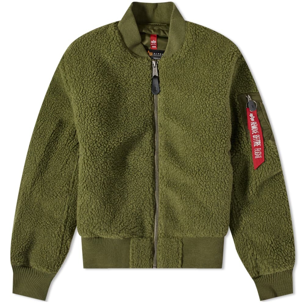 

Флисовая куртка Тедди Alpha Industries MA-1