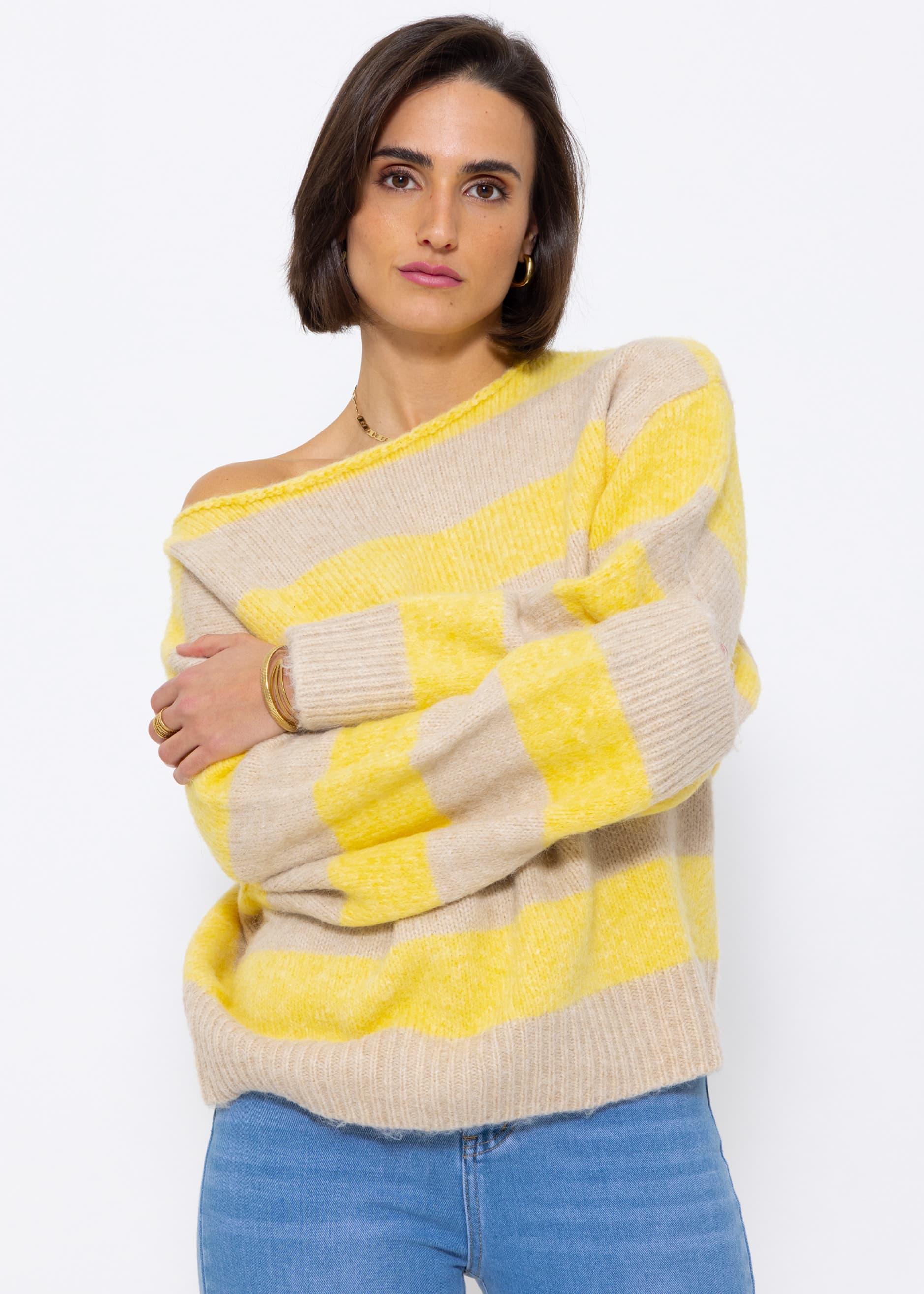 Свитер SASSYCLASSY Oversize Strick, желтый свитер размер oversize 40 50 желтый