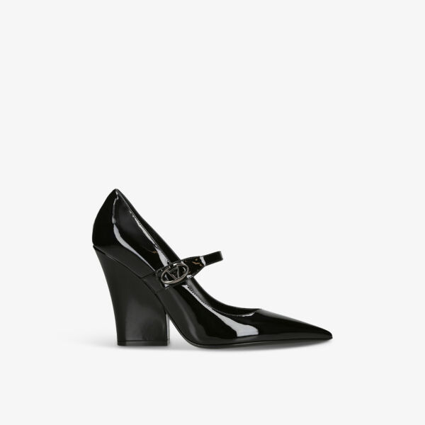 

Туфли-Лодочки Vlogo Lockette из лакированной кожи на каблуке с ремешком на щиколотке Valentino Garavani, черный