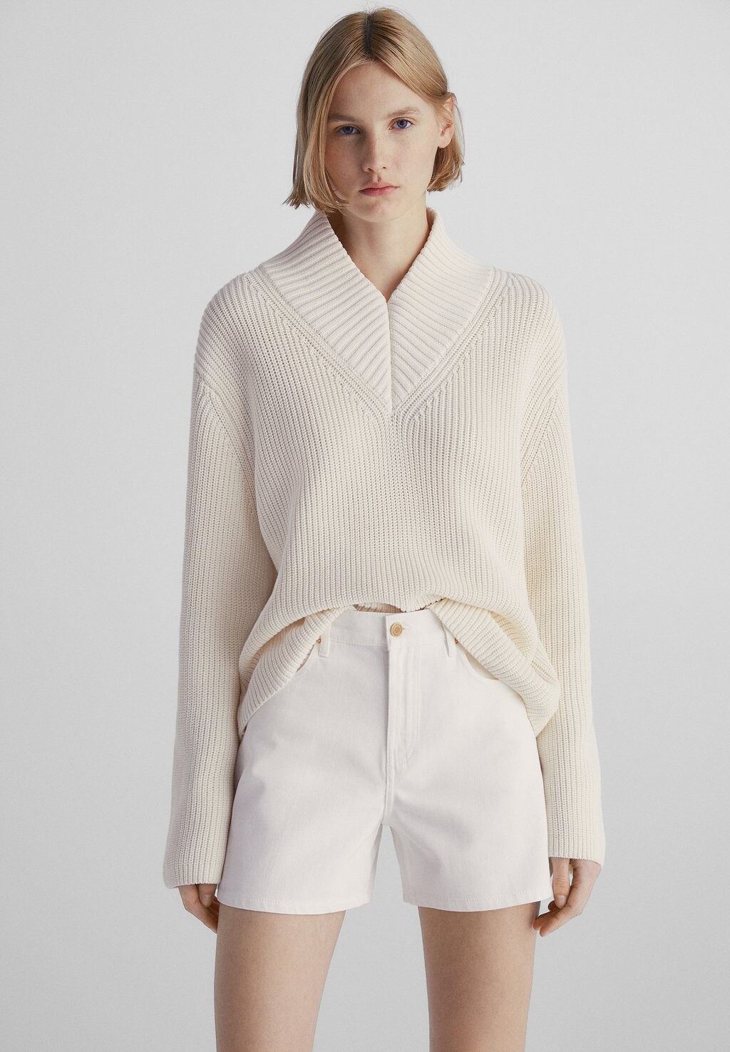

Джинсовые шорты Massimo Dutti, бежевый