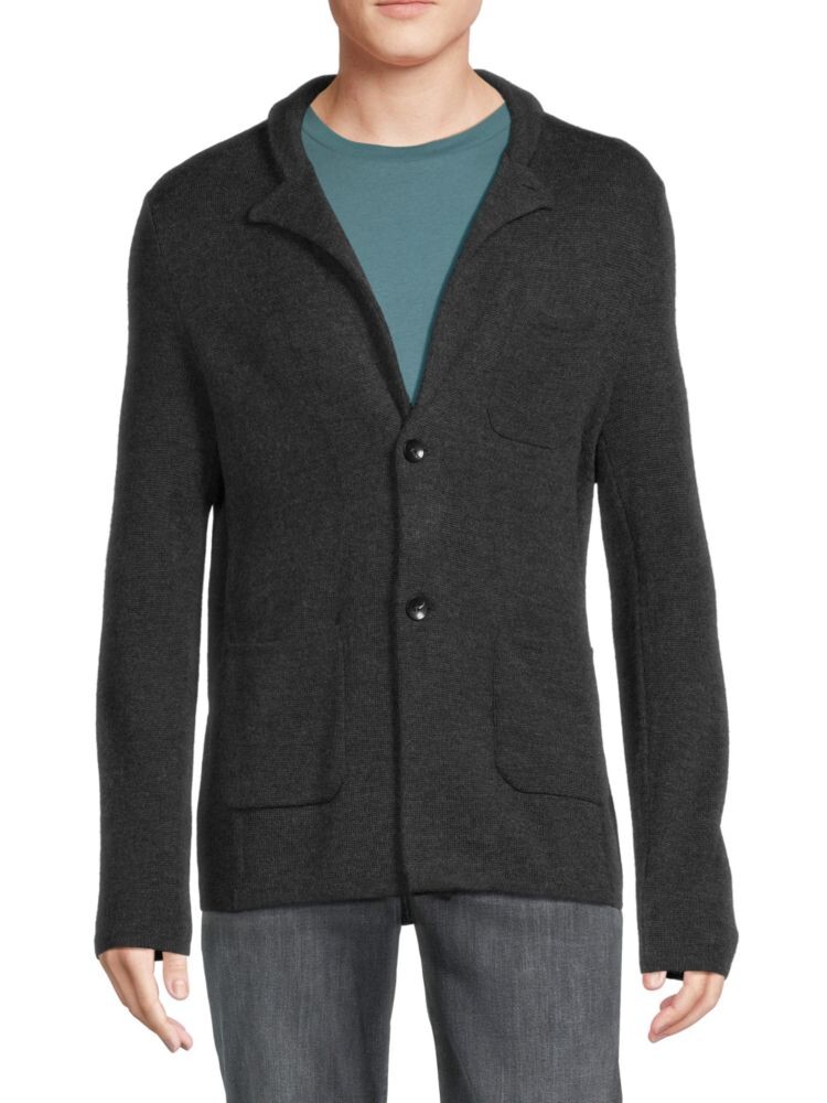 

Свитер-пиджак из мериносовой шерсти Saks Fifth Avenue, цвет Charcoal Heather