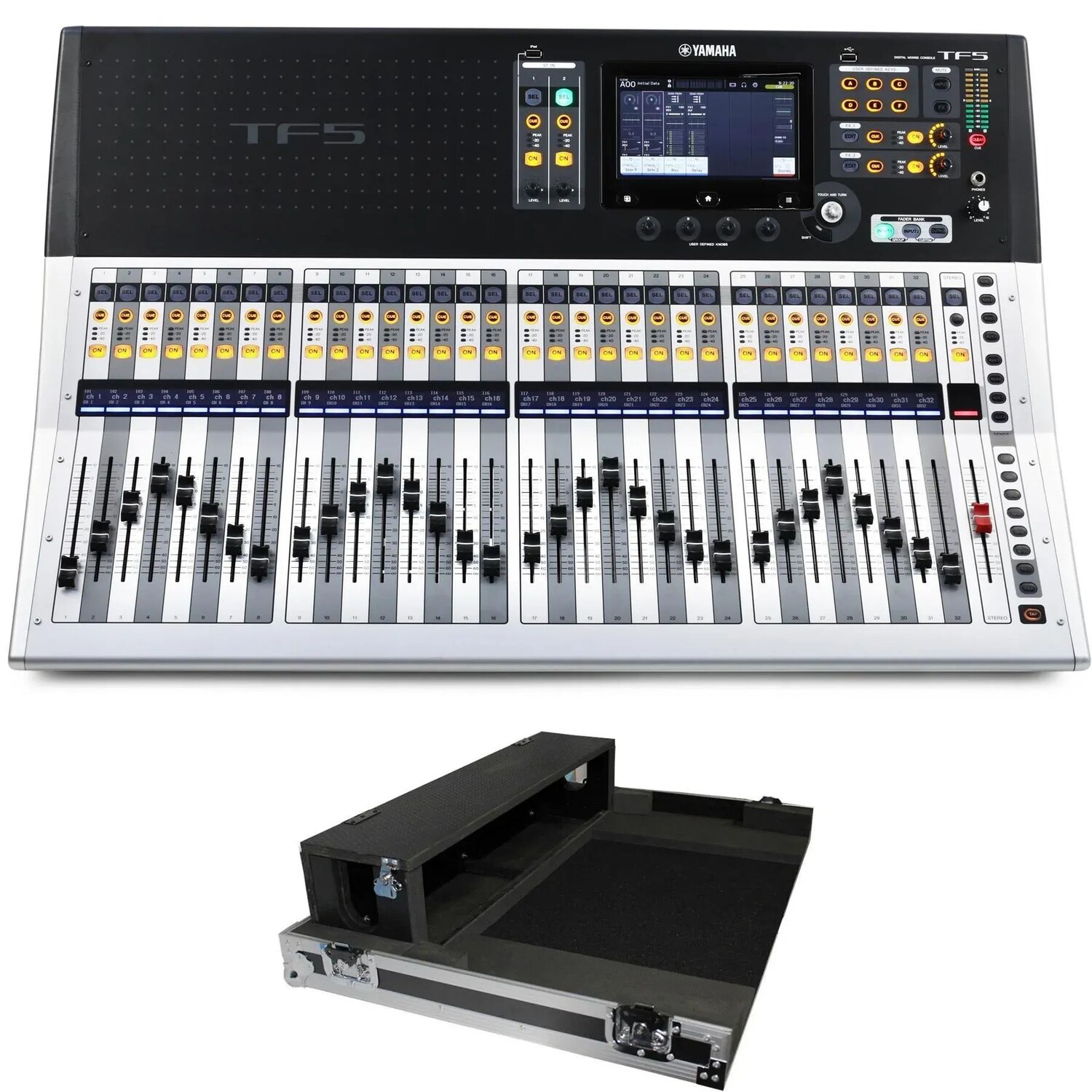 

48-канальный цифровой микшер Yamaha TF5 и кейс с собачьей будкой