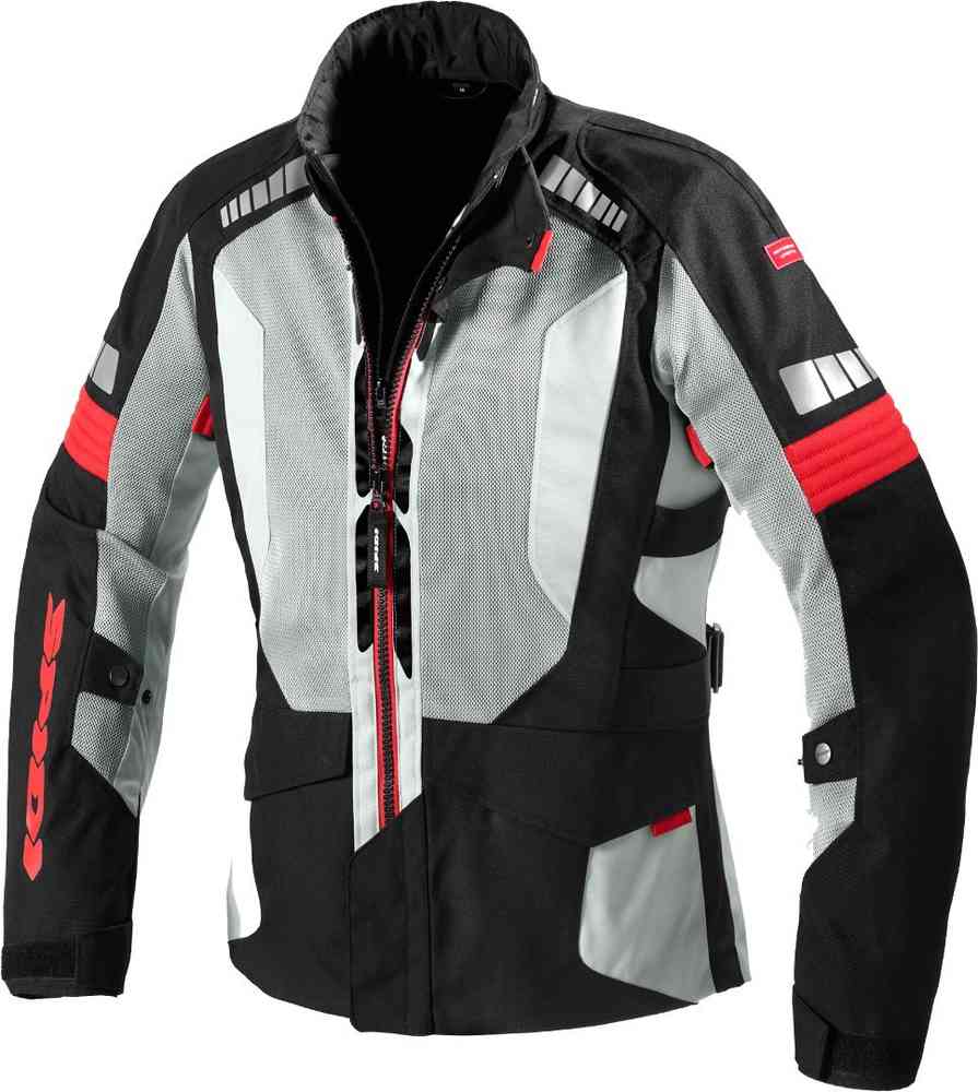 Мотоциклетная текстильная куртка Terranet Spidi, черный/серый/красный куртка текстильная spidi race evo h2out мотоциклетная черный серый неоновый