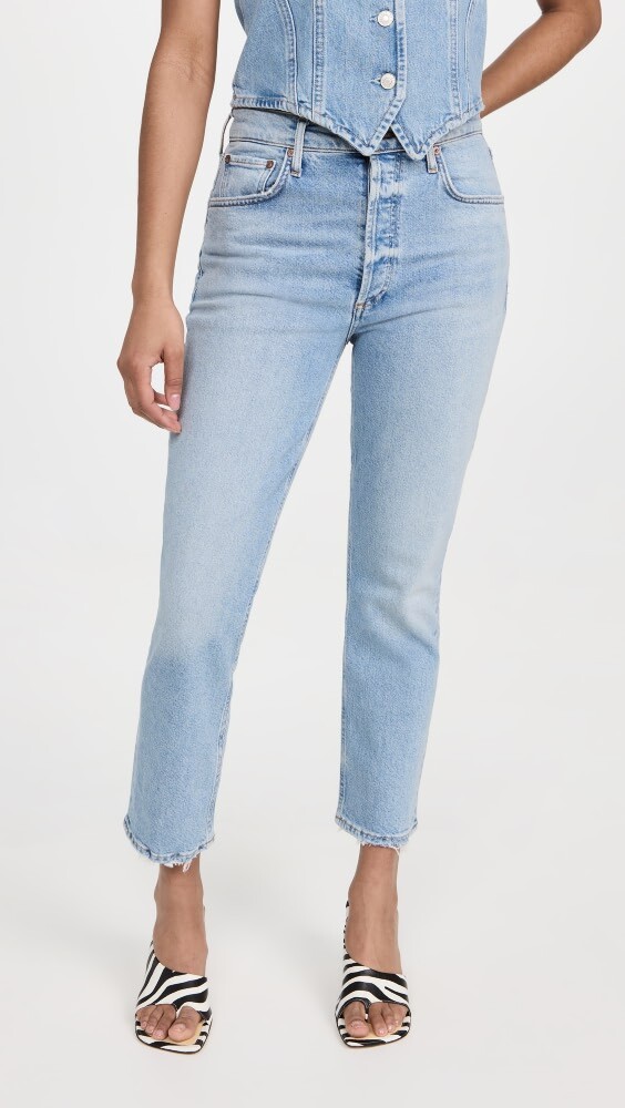 

Джинсы AGOLDE Riley High Rise Straight Crop