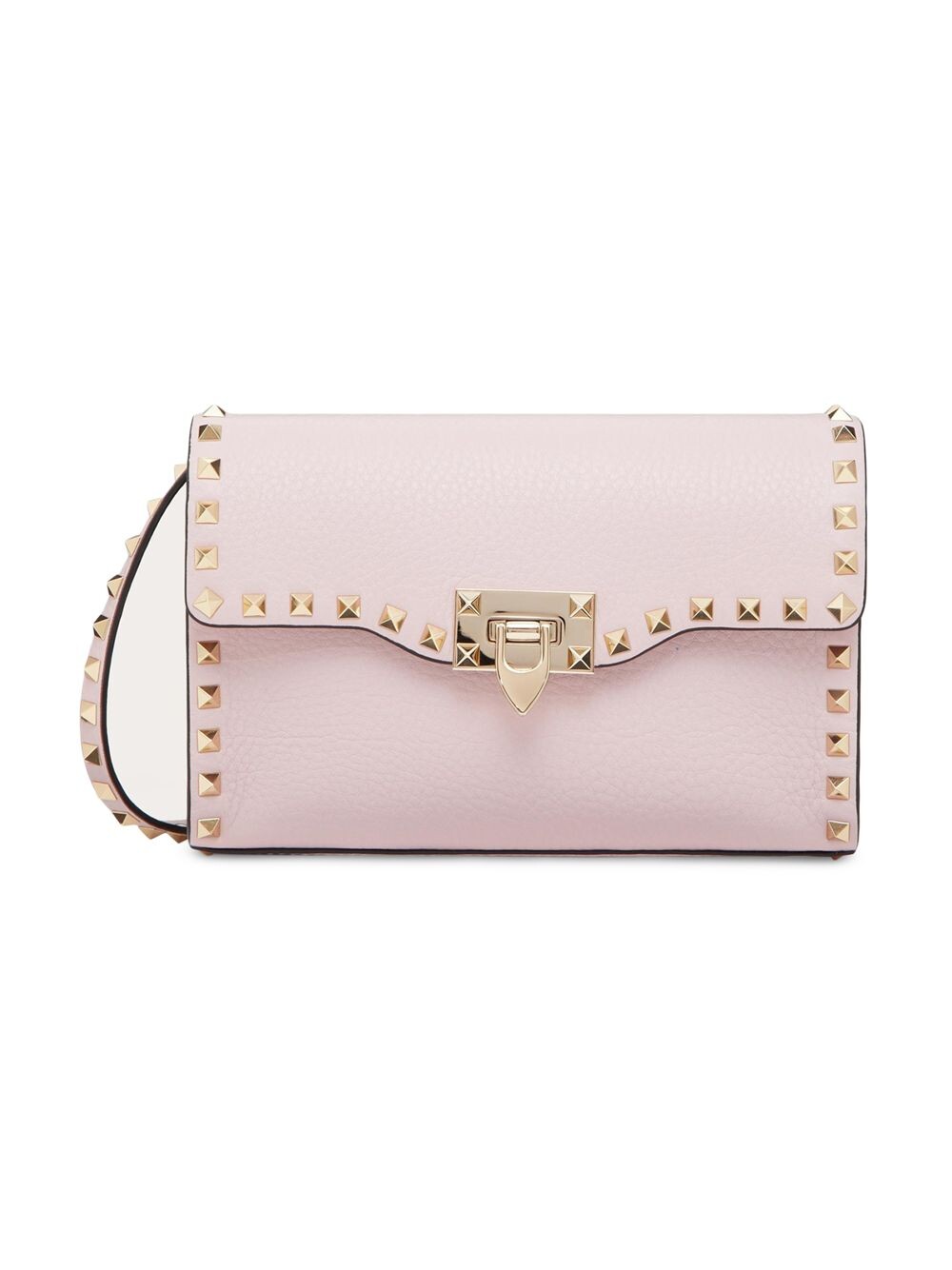 

Маленькая сумка через плечо Rockstud из зернистой телячьей кожи Valentino Garavani, сиреневый, Фиолетовый