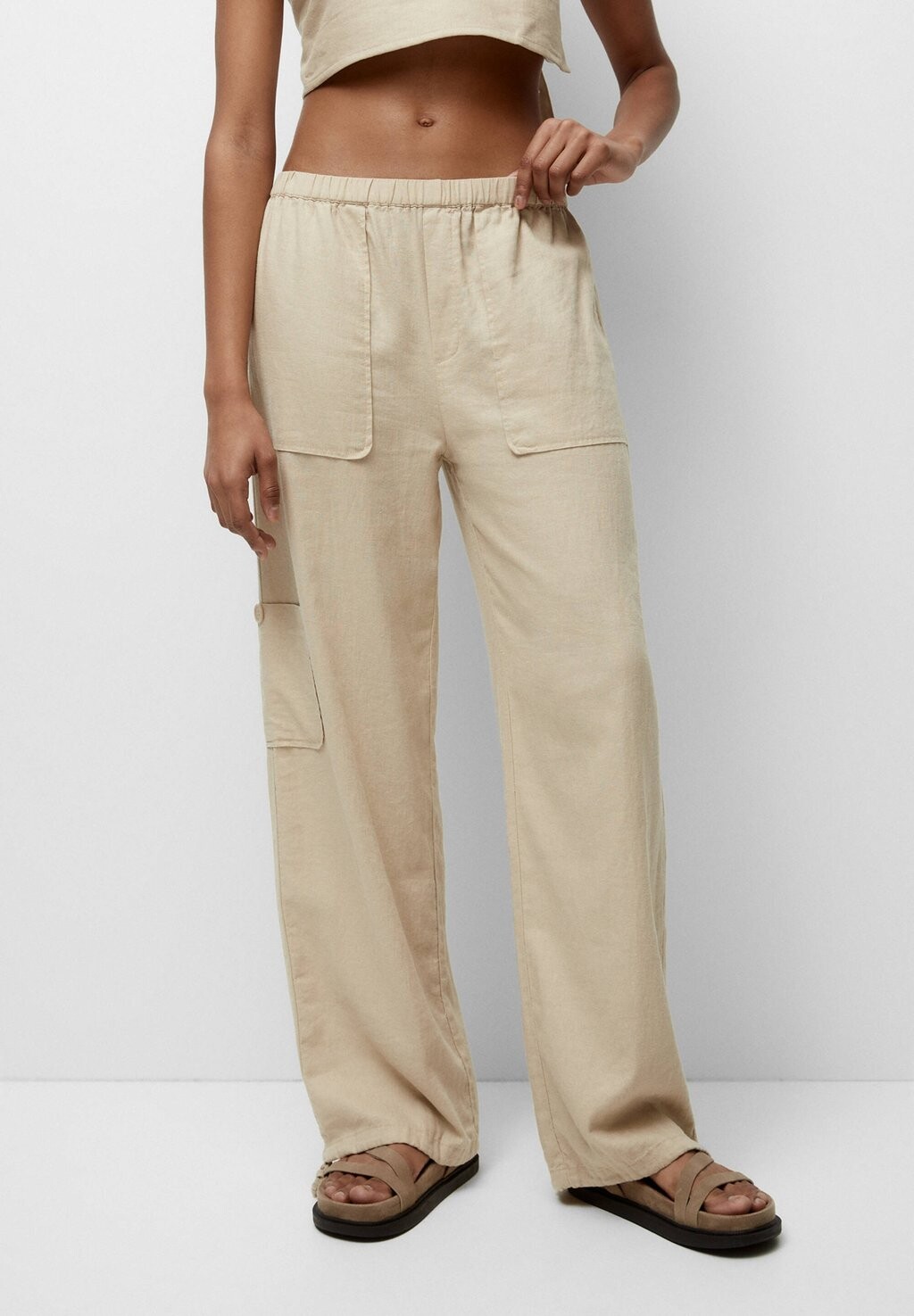 

Брюки PULL&BEAR, бежевый