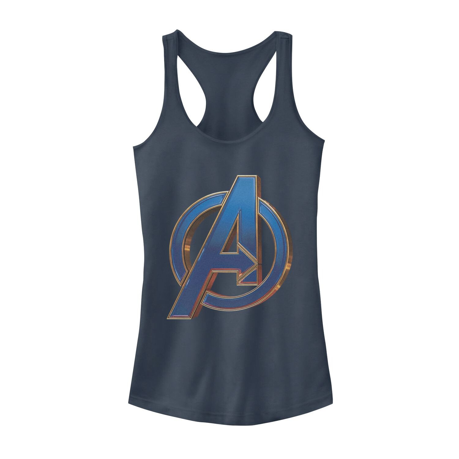 

Синяя майка с металлизированным логотипом Marvel Avengers для юниоров