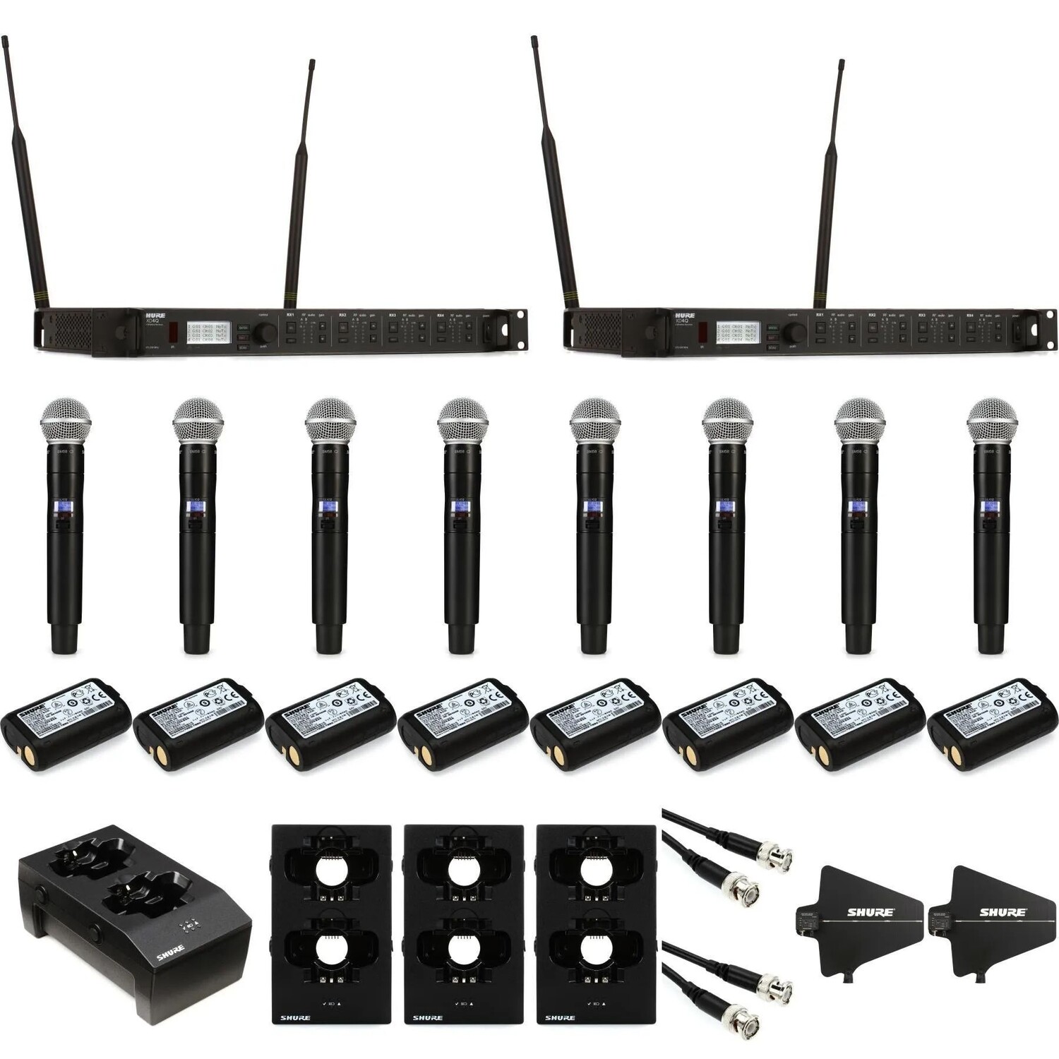 

8-канальный портативный беспроводной приемник Shure ULXD4Q — диапазон G50