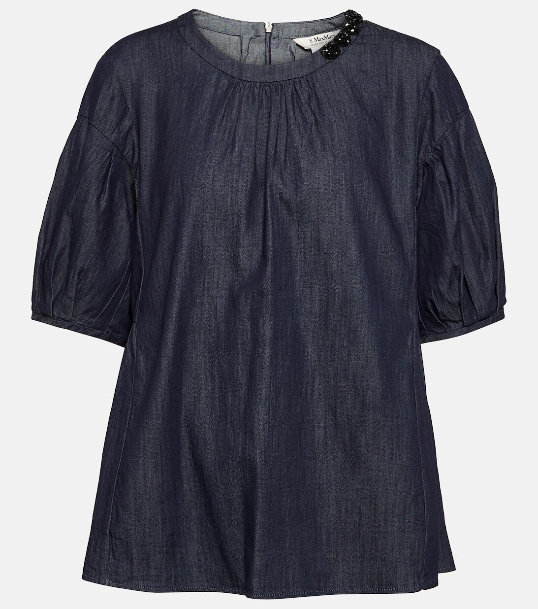 

Декорированный джинсовый топ Beaux 'S MAX MARA, синий