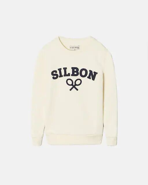 

Толстовка для мальчика с круглым вырезом и логотипом спереди Silbon, бежевый