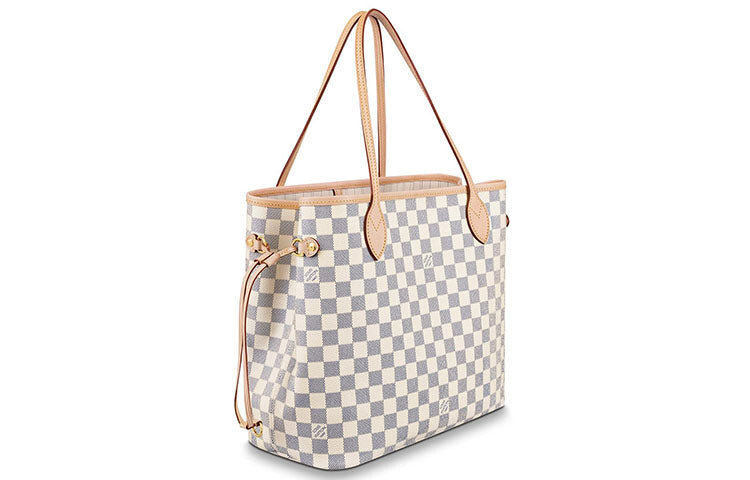

Сумка Louis Vuitton Neverfull Checkerboard Grid, бежевый / желтый