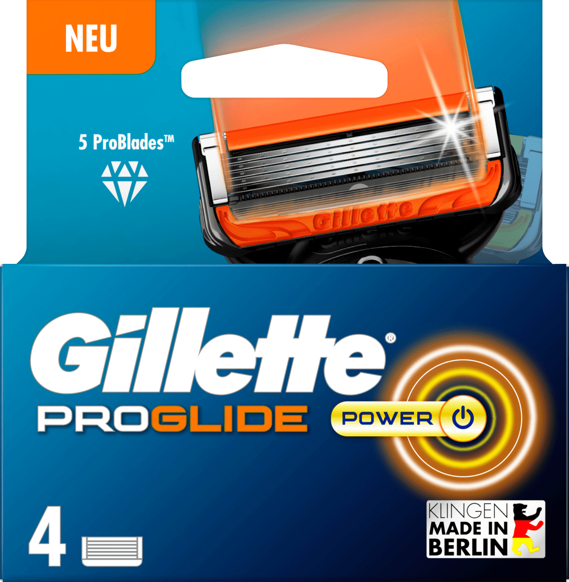 цена Лезвия для бритвы ProGlide Power 4 шт. Gillette