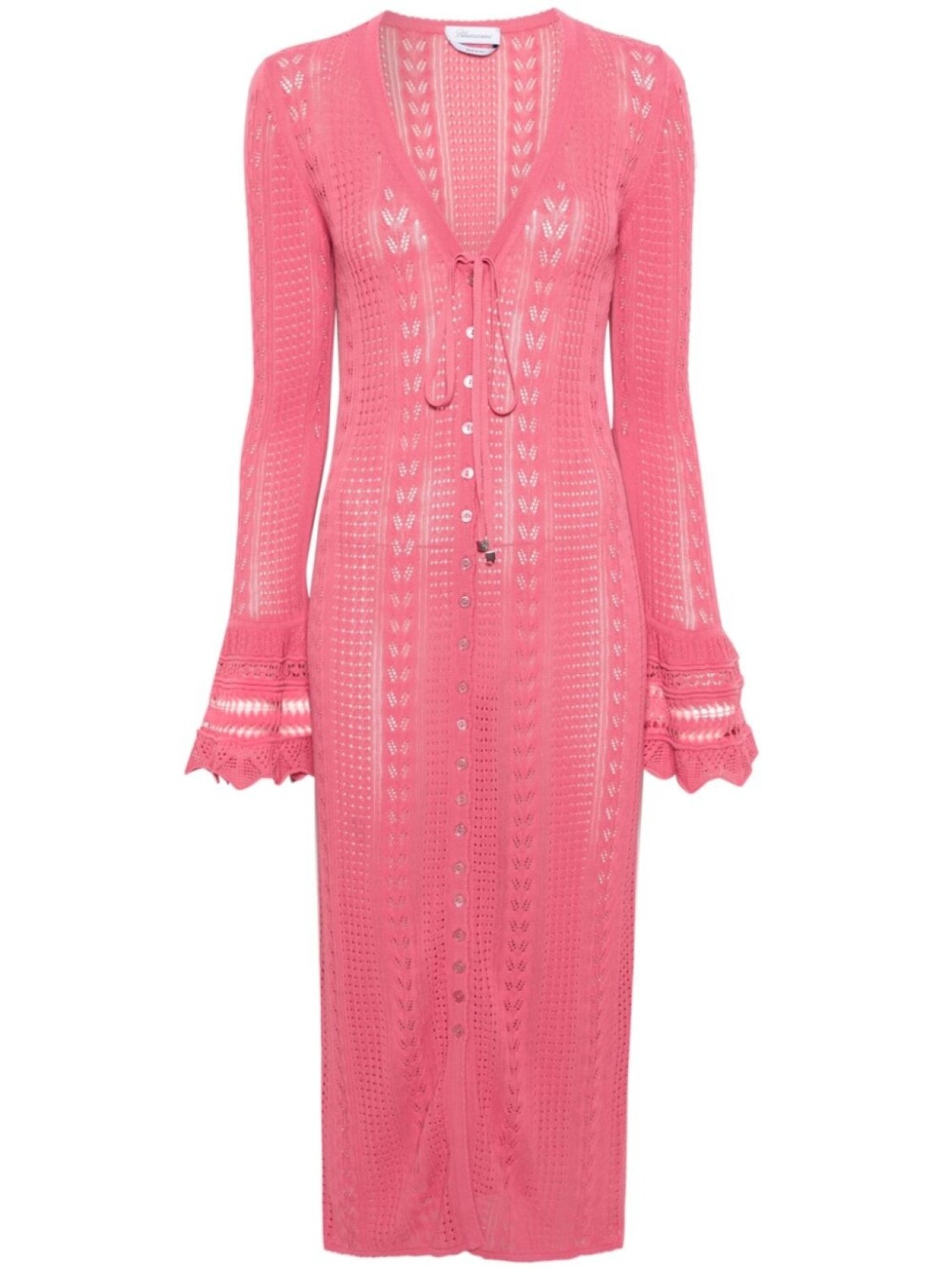 

Blumarine платье макси с V-образным вырезом, розовый