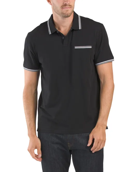 

Поло с прорезными карманами Ben Sherman, черный