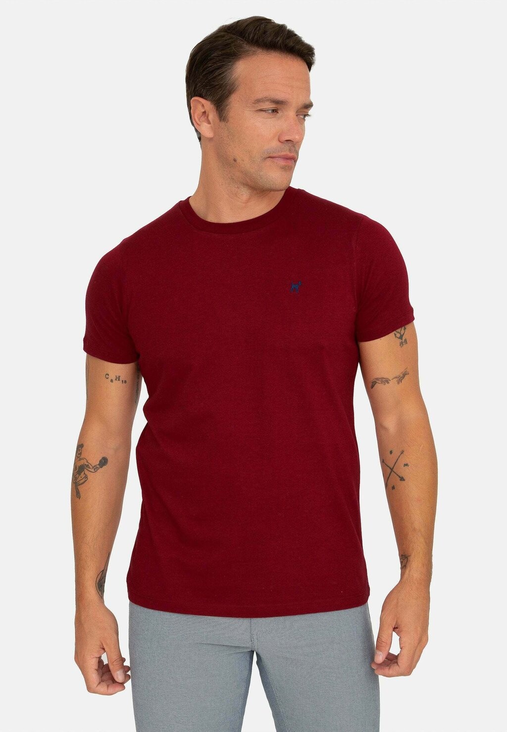 

Базовая футболка Pack Of 3 And Logo Detail On The Chest Williot, цвет navy grey bordeaux