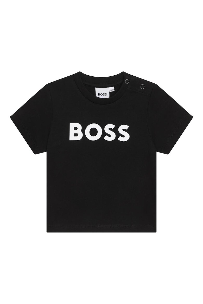

Футболка с контрастным логотипом Boss Kidswear, черный