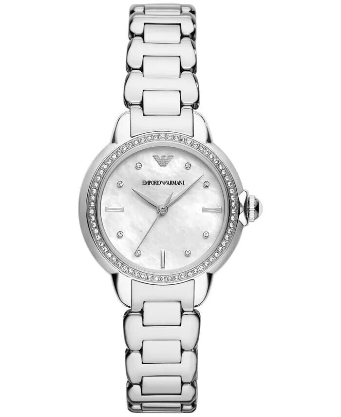 

Женские часы-браслет из нержавеющей стали 32 мм Emporio Armani, серебро