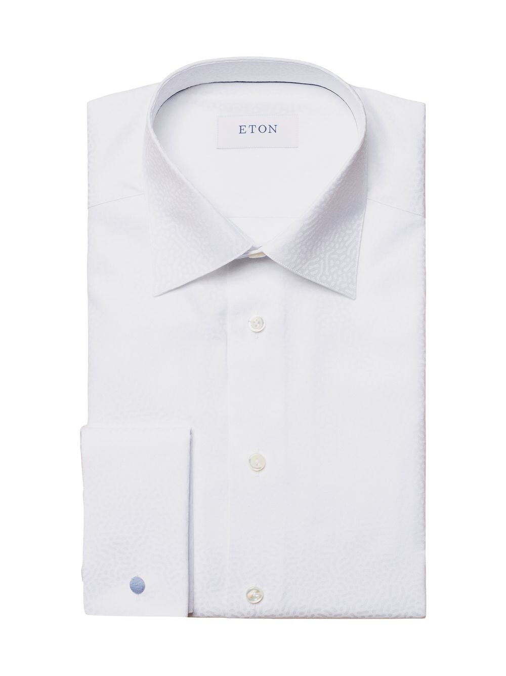 

Рубашка Slim Fit из жаккарда с геометрическим рисунком Eton, белый