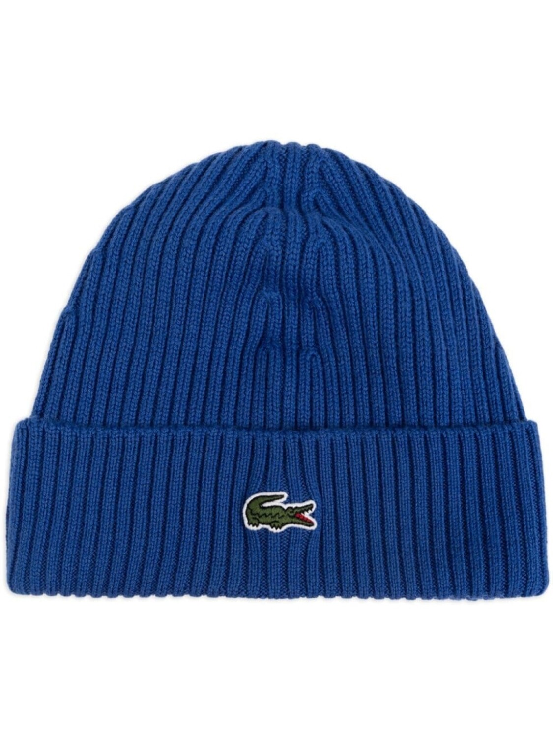 

Шерстяная шапка в рубчик Lacoste, синий