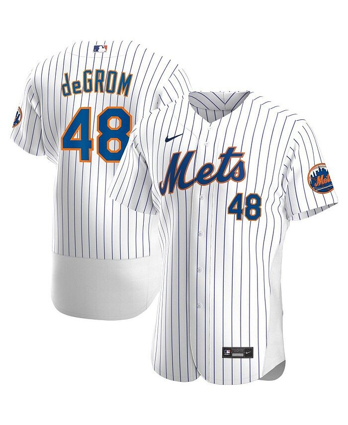 

Мужская белая футболка Jacob DeGrom New York Mets Home Authentic Player Nike, белый