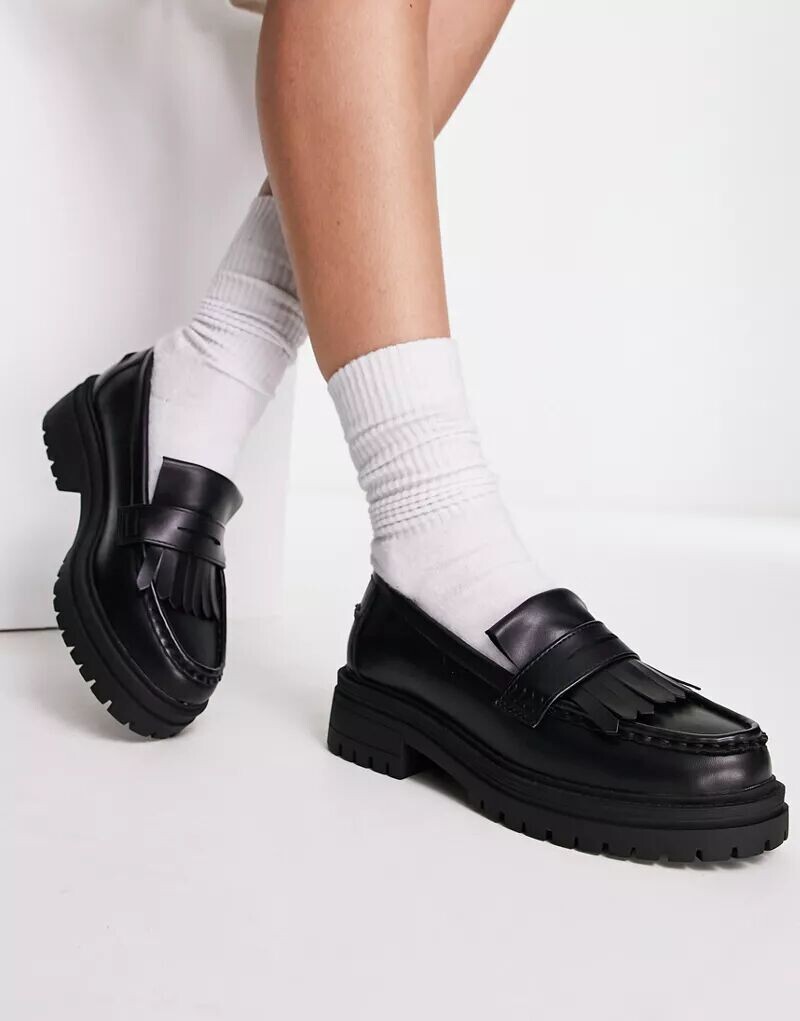 

Черные массивные лоферы ASOS Melon