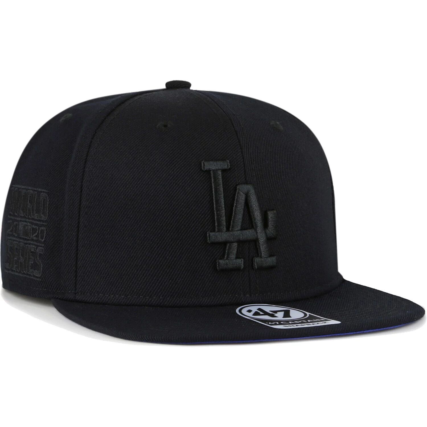 

Мужская кепка Los Angeles Dodgers '47 черно-на черном Sure Shot Captain Snapback