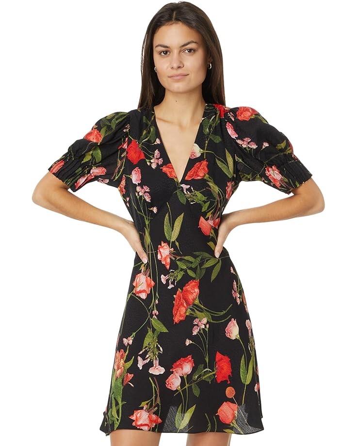 

Платье Ted Baker Sienno Mini Puff Sleeve Tea, черный