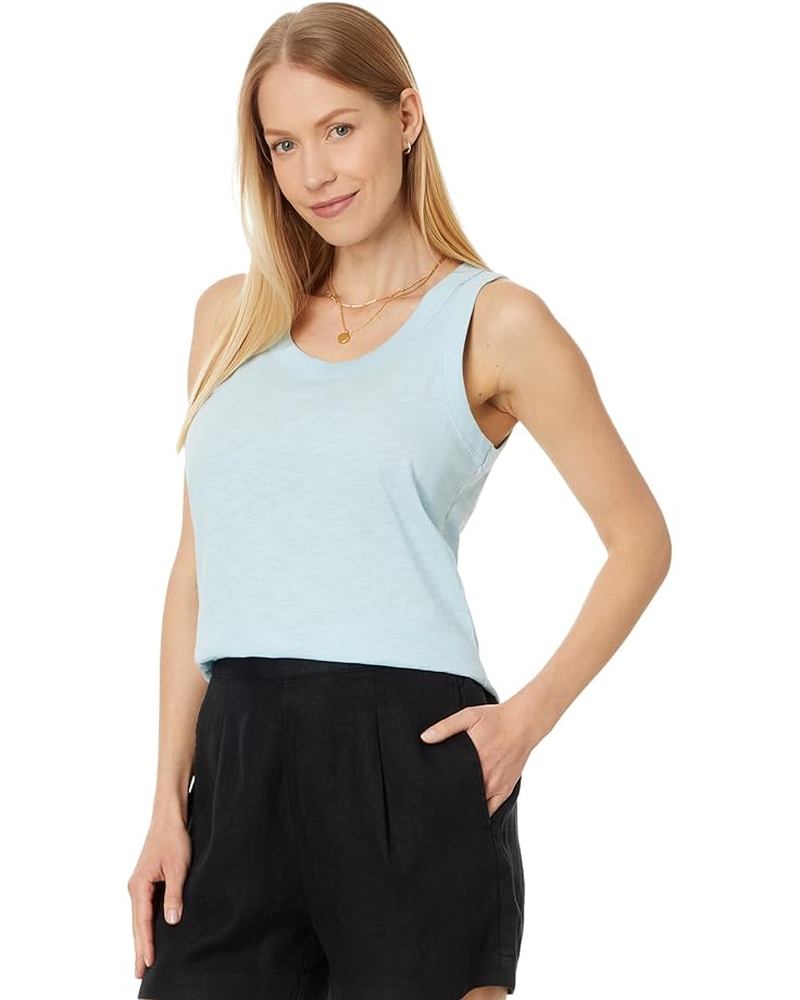 

Топ Madewell Whisper Cotton Scoopneck Tank, цвет Blue Heron