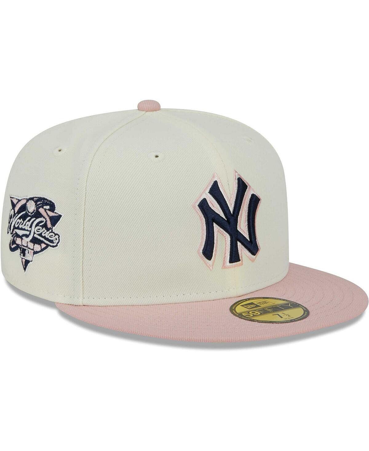 

Мужская белая, розовая приталенная шляпа New York Yankees Chrome Rogue 59FIFTY New Era