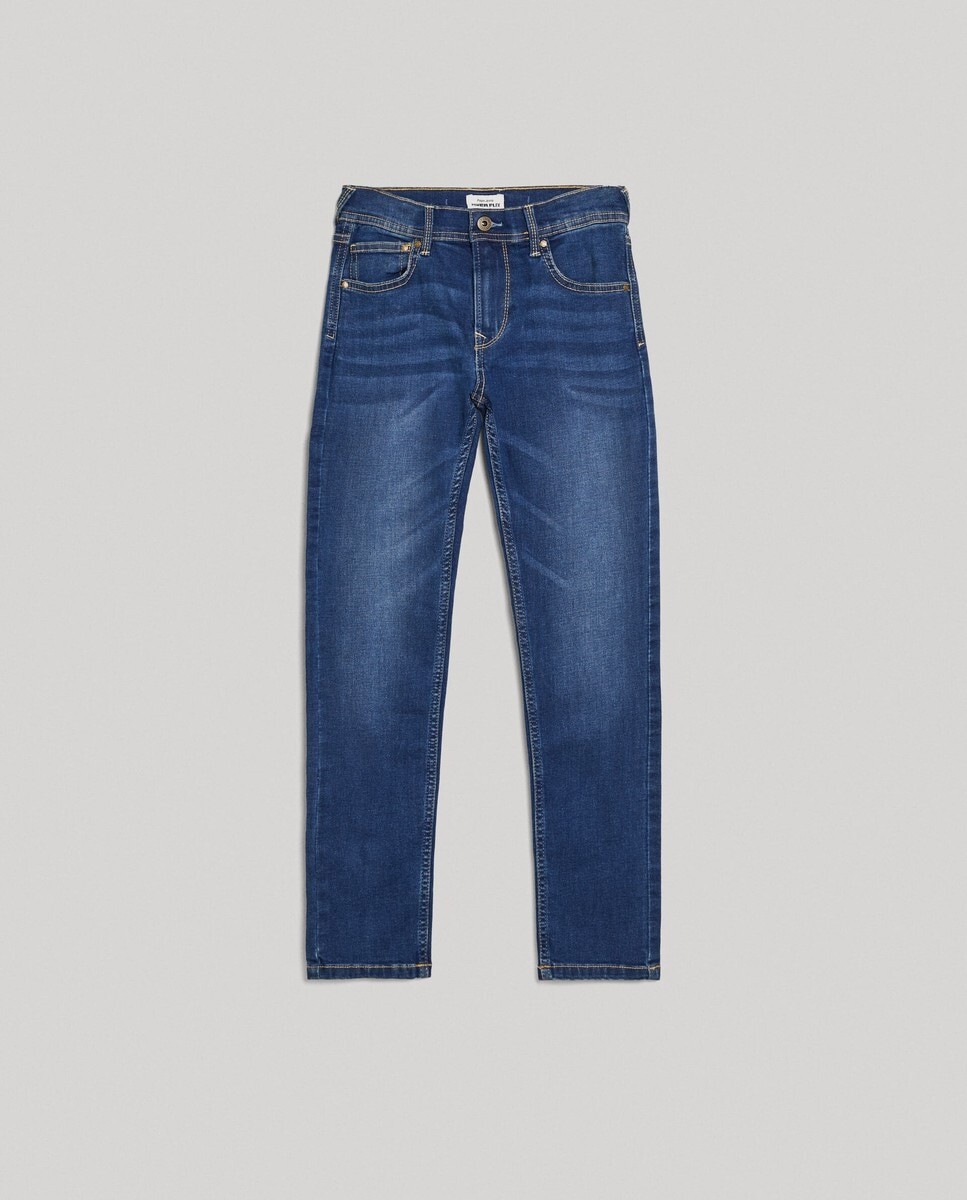 

Джинсы скинни для мальчика с эффектом потертости Pepe Jeans, синий