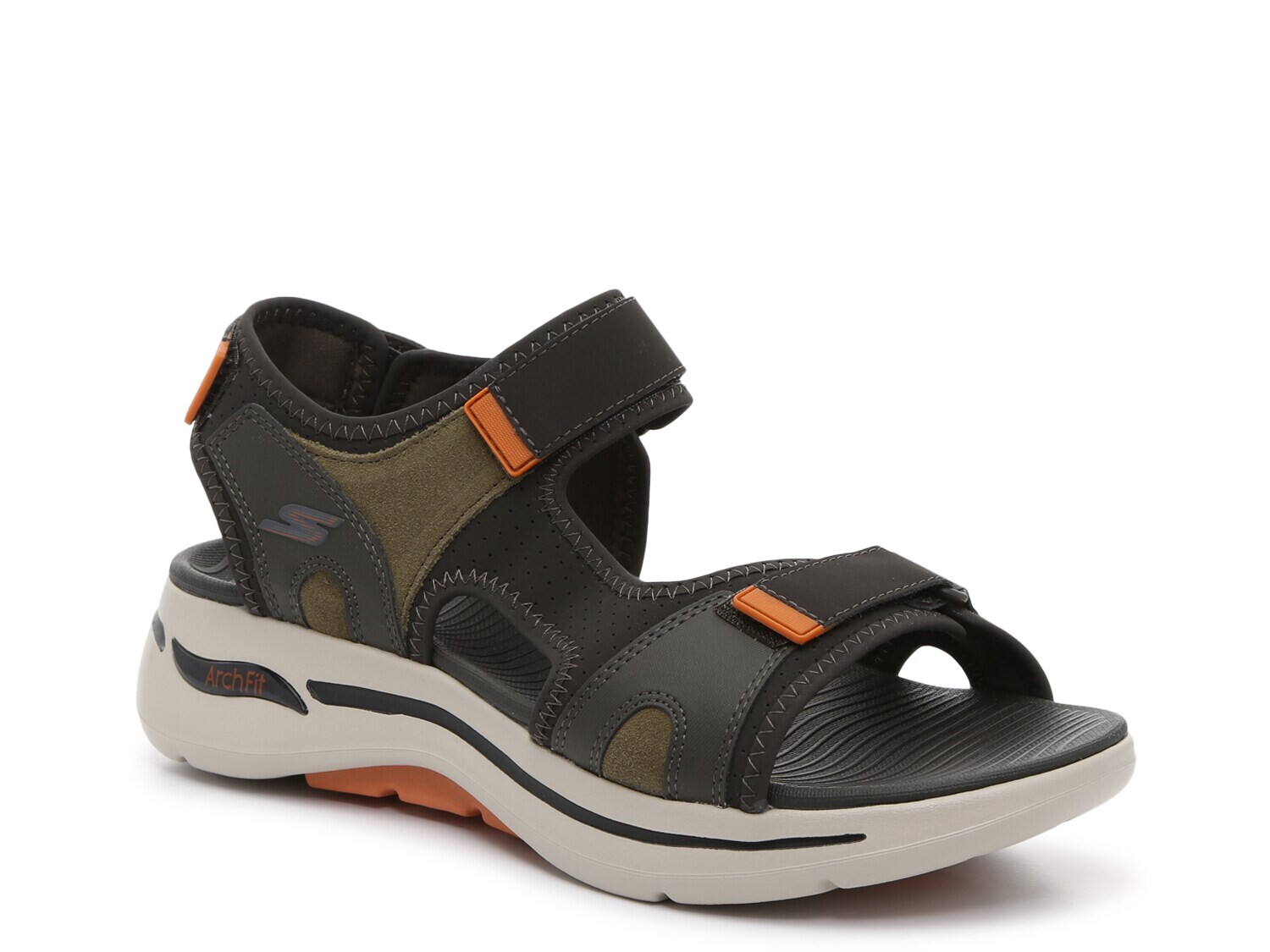 

Сандалии мужские Skechers Go Walk Arch Fit, черный / зеленый