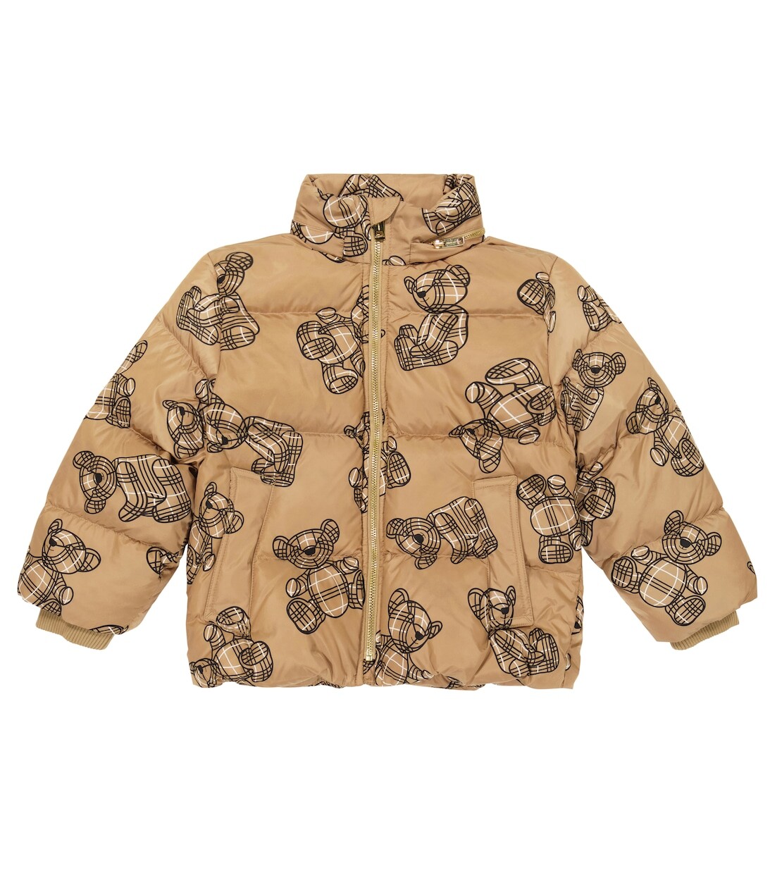 

Пуховик с медведем Томас Burberry, бежевый