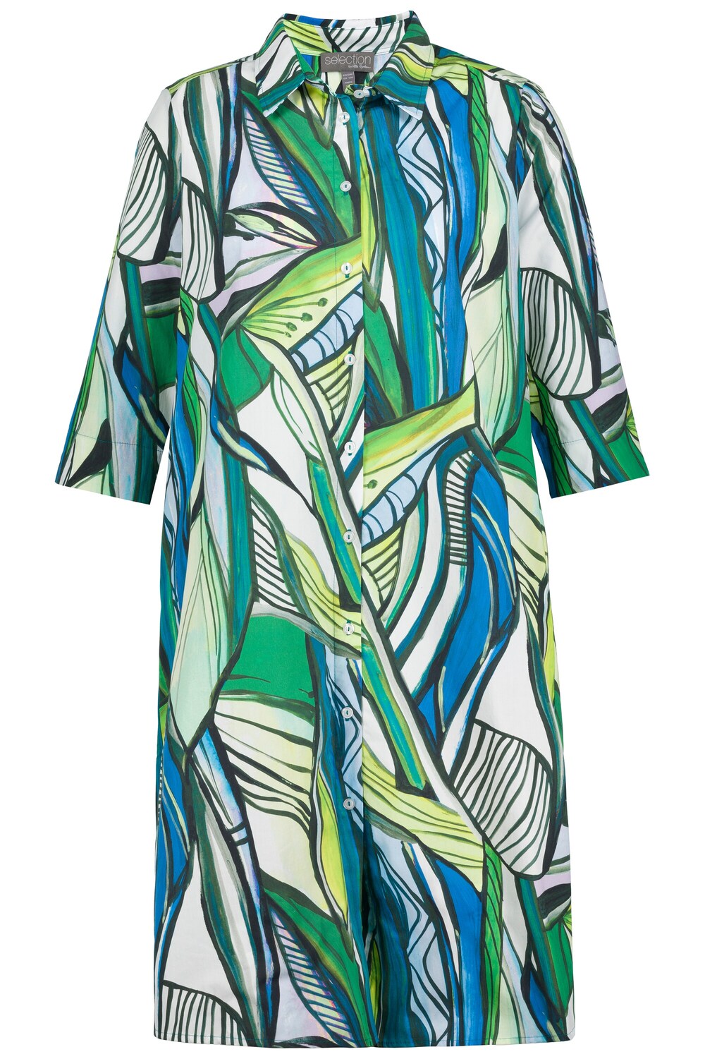 

Рубашка-платье Ulla Popken, пестрый зеленый