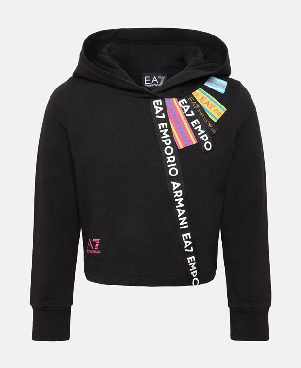 

Худи с капюшоном EA7 Emporio Armani, черный