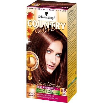 

Schwarzkopf Интенсивно тонирующая краска для волос 66 Peru Nougat Brown 123мл, Country Colors