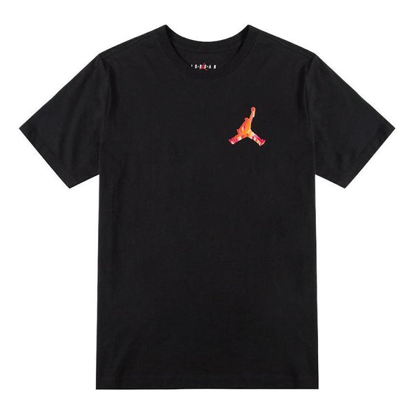 Футболка Men's Jordan Printing Logo Solid Color Round Neck Short Sleeve Black T-Shirt, черный