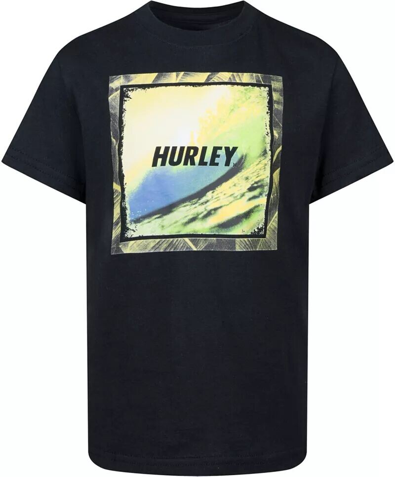 

Детская футболка Hurley Wave Hello с короткими рукавами, черный