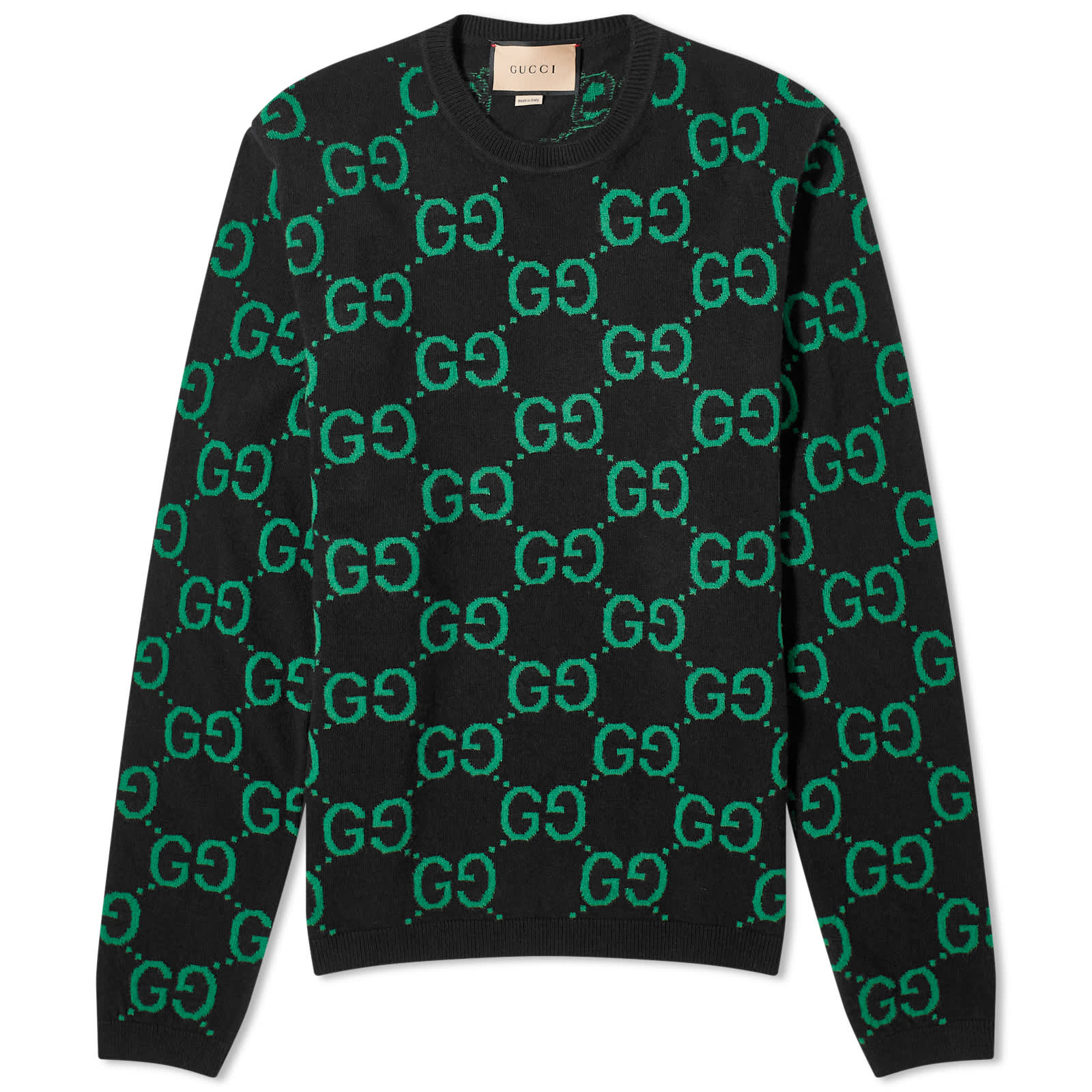 Джемпер Gucci Jumbo Gg Jacquard Crew Neck, черный