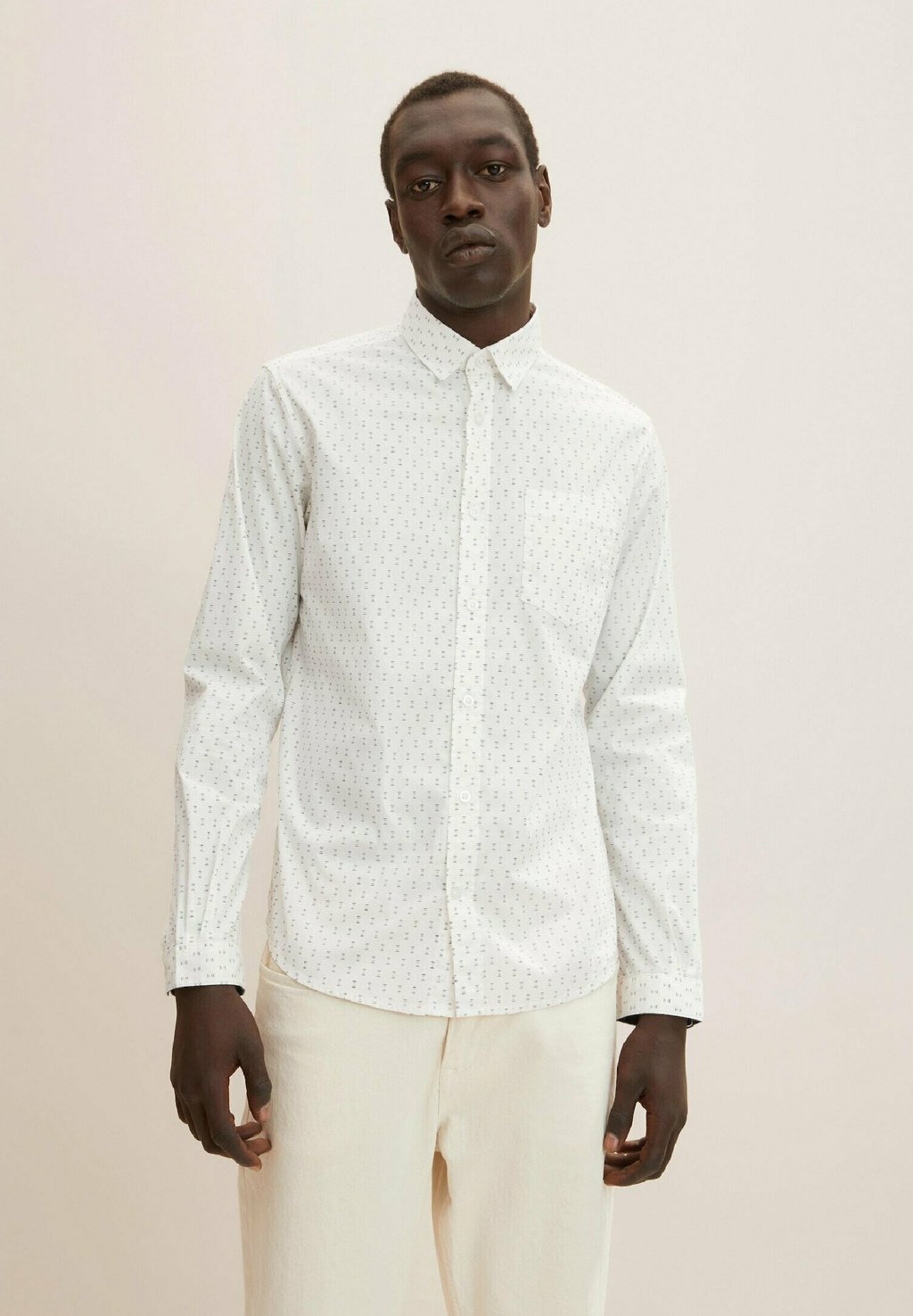 Рубашка TOM TAILOR, цвет off white geometric design