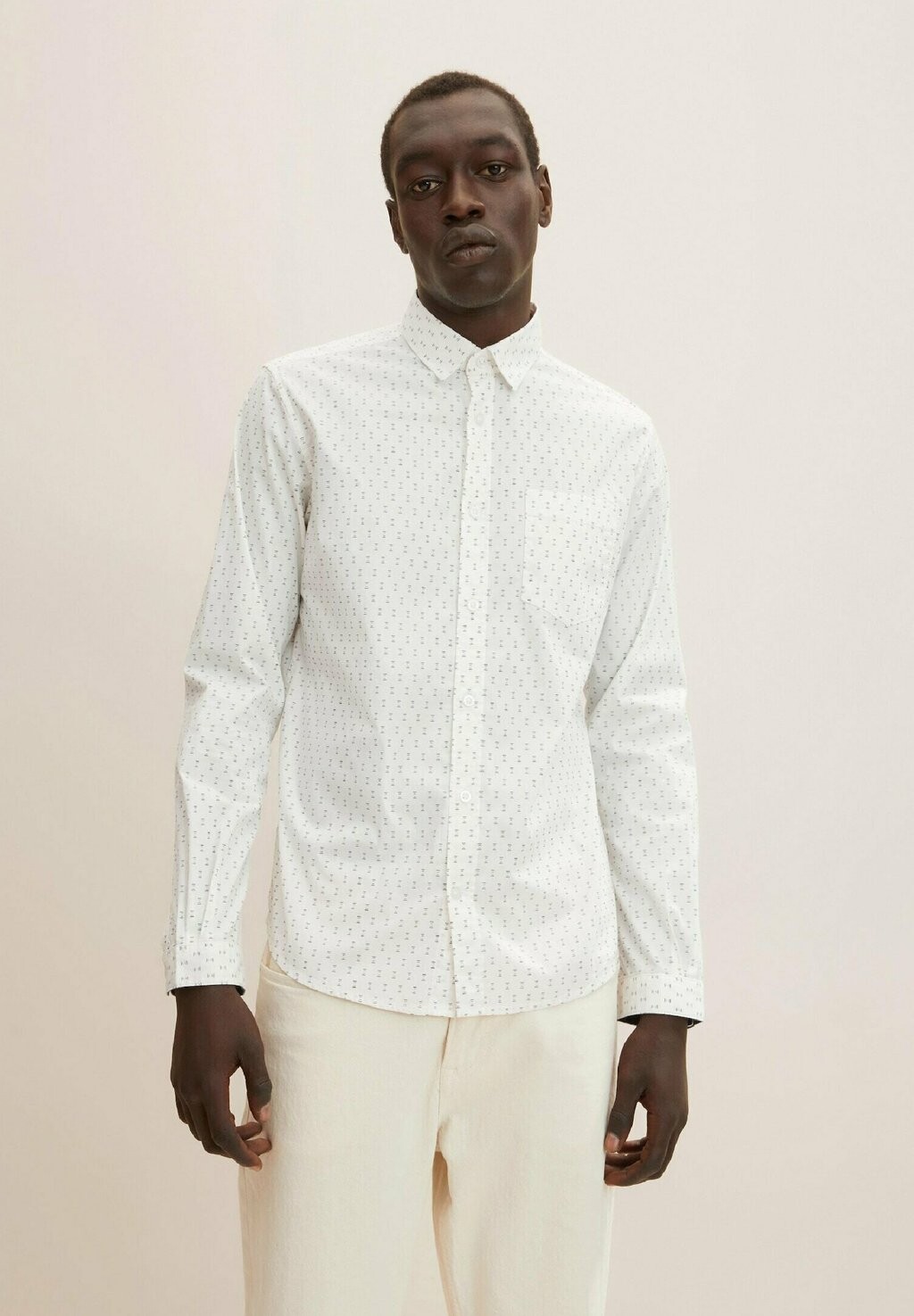 

Рубашка TOM TAILOR, цвет off white geometric design