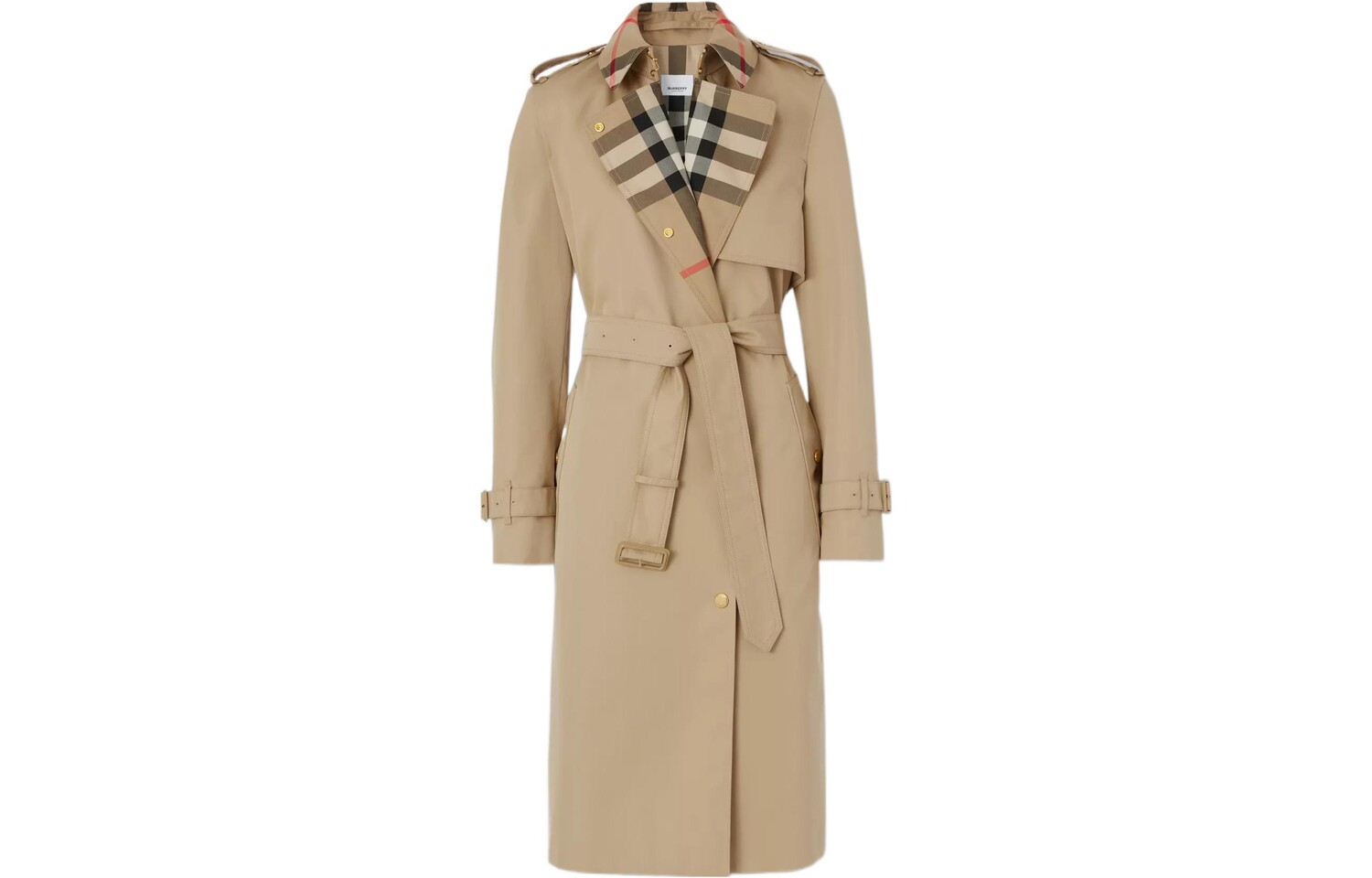 

Пальто женское Burberry с поясом, хаки