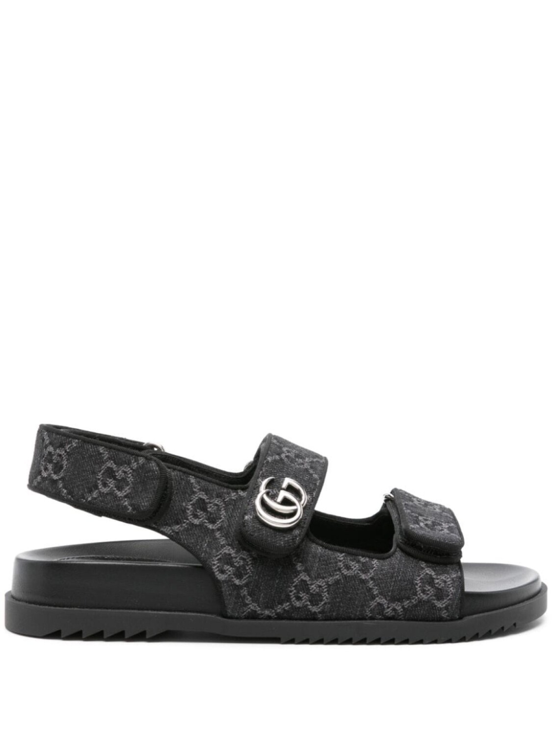 

Gucci джинсовые сандалии с логотипом Double G, черный